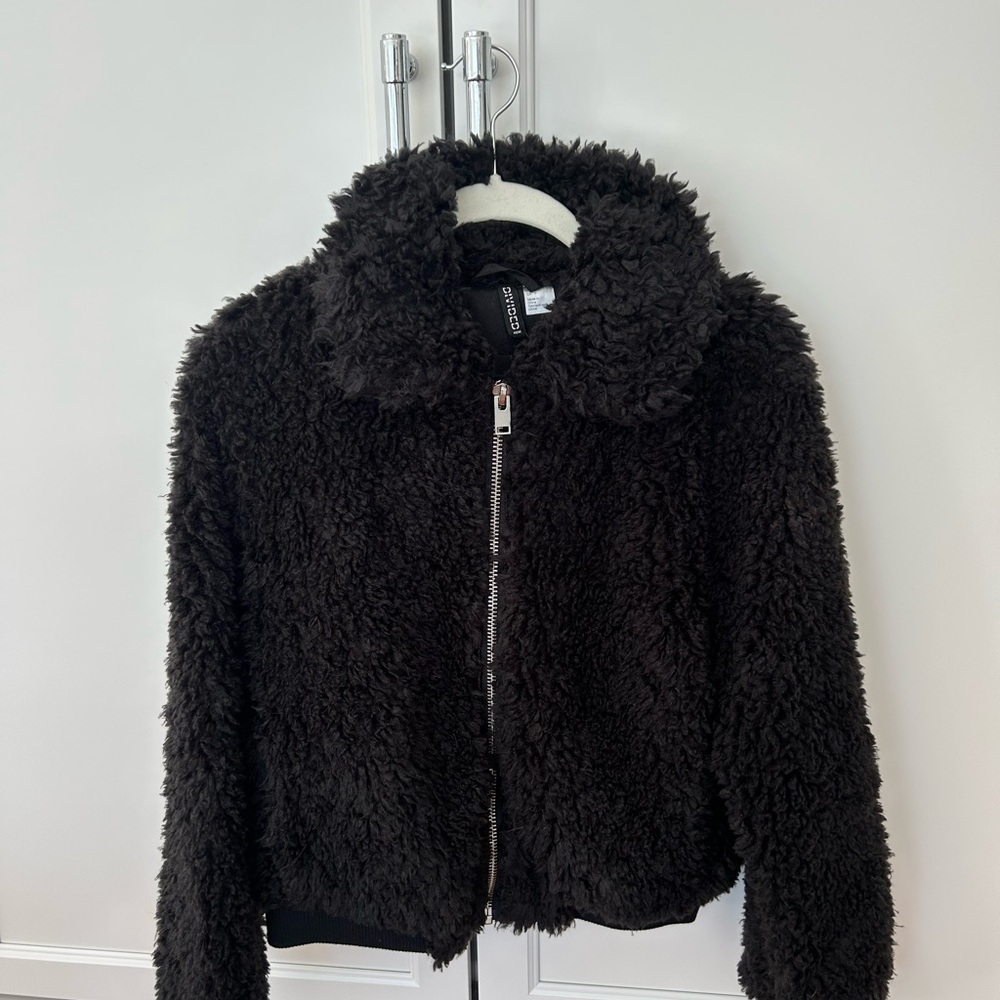 H&M Divided Charcoal Fleece Jacket